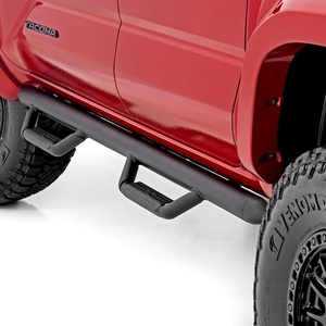 image:imageRough Country Nerf Step Bars for Toyota Tacoma 20242025 Double Cab  Rugged Full Length Nerf Bars with Side Steps BoltOn Install