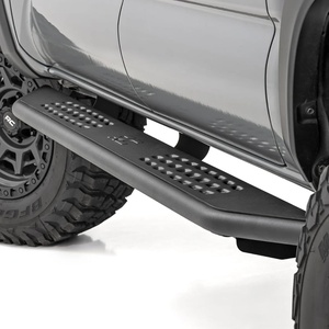 image:imageRough Country OV2 Running Boards for Toyota Tacoma 20162023 Double Cab  HeavyDuty Side Steps for Truck 675 Wide Rails NoDrill Install