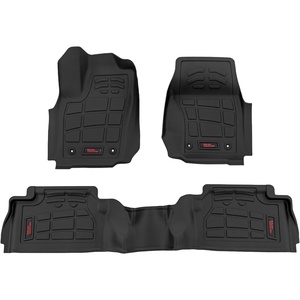 image:imageRough Country SureFit All Weather Floor Mats for Toyota Tacoma TRD Pro 20242025 Double Cab  NonSlip Waterproof Flexible Floor Mat Front amp Rear Set
