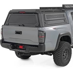 image:imageRough Country Truck Bed Cap Topper for Toyota Tacoma 20162023 5 Bed  Modular Design Locking Gullwing Access Doors Molle Panels LED Interior Lighting
