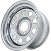 image:imageRough Country 16x8 Polished Chrome Steel Wheel  5x45 6mm Offset 330 Bore Classic OffRoad Rim for Trucks Jeeps amp SUVs16x8  5x45  6mm