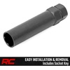 image:imageRough Country 24Piece Lug Nut Set  12 x 20 Thread Bulge Acorn Style Black Lug Nuts with Socket Key CorrosionResistant for Aftermarket Wheels