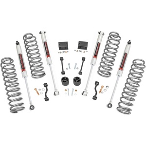 image:imageRough Country 25 Lift Kit w V2 Shocks for Jeep Wrangler JL Unlimited 20182023 4Door NonRubicon Models  Fits up to 35 TiresM1 Shocks