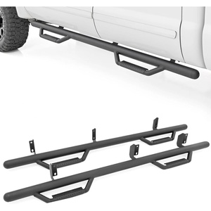image:imageRough Country Nerf Step Bars for Ford F250F350 Super Duty 19992016 Crew Cab  Rugged Full Length Nerf Bars with Side Steps BoltOn Install
