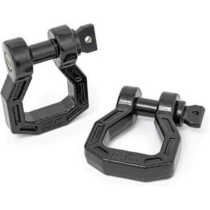 image:imageRough Country Black Forged Steel DRing Shackle Set  Pair  RS118