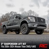 image:imageRough Country 3 Suspension Lift Kit for Nissan Titan 2WD4WD 20042024  Wheel Spacers Red Control ArmsRed Arms