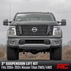 image:imageRough Country 3 Suspension Lift Kit for Nissan Titan 2WD4WD 20042024  Wheel Spacers Red Control ArmsRed Arms