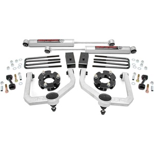 image:imageRough Country 3 Suspension Lift Kit for Nissan Titan 2WD4WD 20042024  Wheel Spacers Red Control ArmsBlack