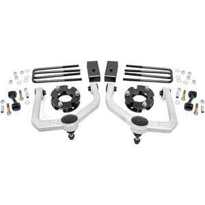 image:imageRough Country 3 Suspension Lift Kit for Nissan Titan 2WD4WD 20042024  Wheel Spacers Red Control ArmsSilver Arms