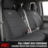 image:imageRough Country Neoprene Front Seat Cover for Ford F150 Lightning F250 amp F350 20152026 Crew Cab wFront Bench SeatFront Bench  Rear 6040 Seat Cover Set