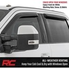 image:imageRough Country Tapeon Window Rain Guards for Ford F150Lightning F250 F350 Raptor Crew Cab 20152025  Low Profile Window Visors 4Pc Rain Guard for Trucks