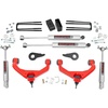 image:imageRough Country 35 Lift Kit wN3 Shocks for Chevy Silverado amp GMC Sierra 2500HD3500HD 20112019 with Factory Rear Overload Springs  Silver Control ArmsN3 Shocks  Red Control Arms