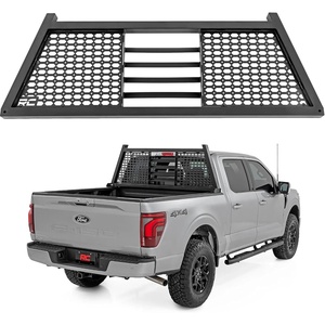 image:imageRough Country Steel Headache Rack with Dual MOLLE Panels  For 20152026 Ford F150 2WD4WD 2x3 steel construction Nodrill installation Stake pocket mount