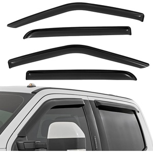 image:imageRough Country Tapeon Window Rain Guards for Ford F150Lightning F250 F350 Raptor Crew Cab 20152025  Low Profile Window Visors 4Pc Rain Guard for Trucks