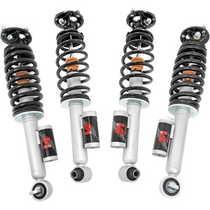 image:imageRough Country 2 Strut Lift Kit with N3 Loaded Struts for Ford Bronco 4WD 20212025  Front amp Rear Clears 35 TiresM1R Struts