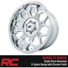 image:imageRough Country 77 Series Chrome Wheel  20x9 6x55 Bolt Pattern 0mm Offset SinglePiece Aluminum Rugged 8Spoke Design Chrome Finish