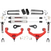 image:imageRough Country 35 Suspension Lift Kit wV2 Shocks for Chevy Silverado amp GMC Sierra 2500HD3500HD 20112019  Red Control ArmsRed Control Arms